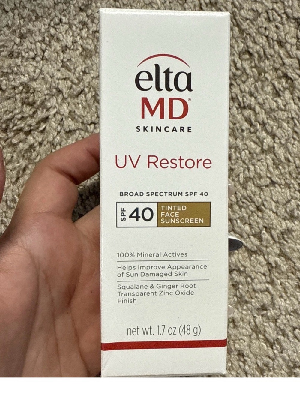 Elta MD UV Restore Broad - Spectrum SPF 40 Sunscreen EXP 01/27 New 1.7oz
